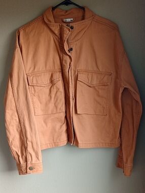 a.n.a Cotton Jacket Zip Up And Snap Front Size L